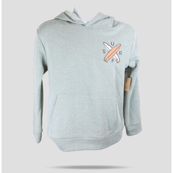Bixby Nomad Gray/ Mint Classic Graphic Hoodie Sweatshirt Kids Large NWT - Picture 1 of 8